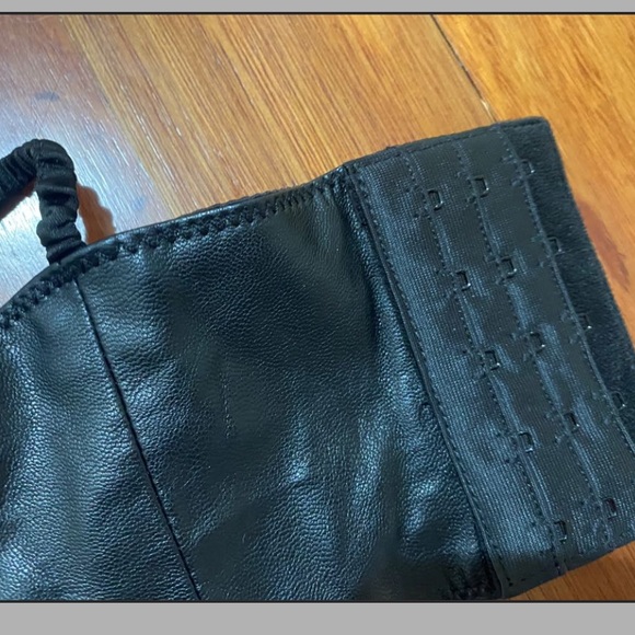 Bardot black leather look bralette top - Picture 6 of 8